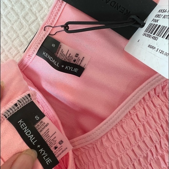 Kendall + Kylie Pink Henley Bikini Top And Bottom Set - Picture 15 of 16